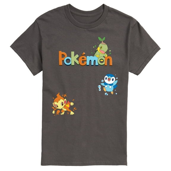 Pokémon - Turtwig, Chimchar, Piplup  - Men's Short Sleeve Graphic T-Shirt