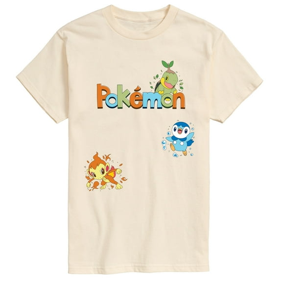 Pokémon - Turtwig, Chimchar, Piplup  - Men's Short Sleeve Graphic T-Shirt