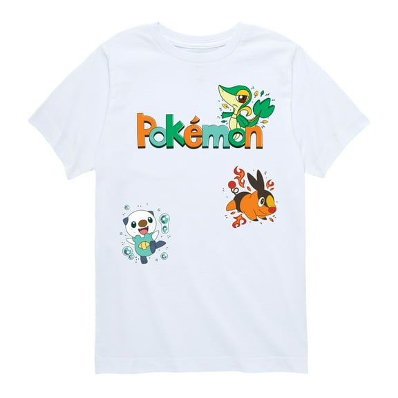 Pokémon - Gen 5 Snivy, Oshawott, Tepig   - Youth Short Sleeve Graphic T-Shirt