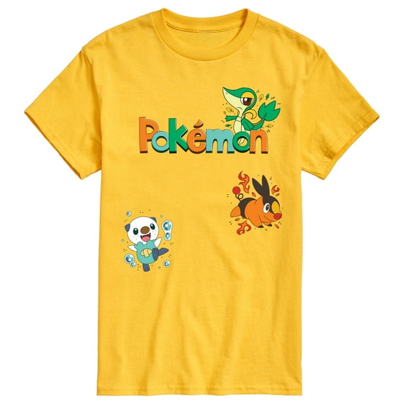 Pokémon - Snivy, Tepig, Oshawott - Men's Short Sleeve Graphic T-Shirt