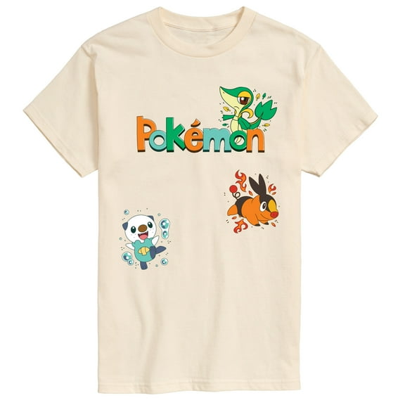 Pokémon - Snivy, Tepig, Oshawott  - Men's Short Sleeve Graphic T-Shirt