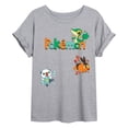 thumbnail image 1 of Pokémon - Snivy, Tepig, Oshawott  - Womens Oversized Graphic T-Shirt, 1 of 4