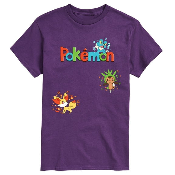Pokémon - Chespin, Fennekin, Froakie  - Men's Short Sleeve Graphic T-Shirt