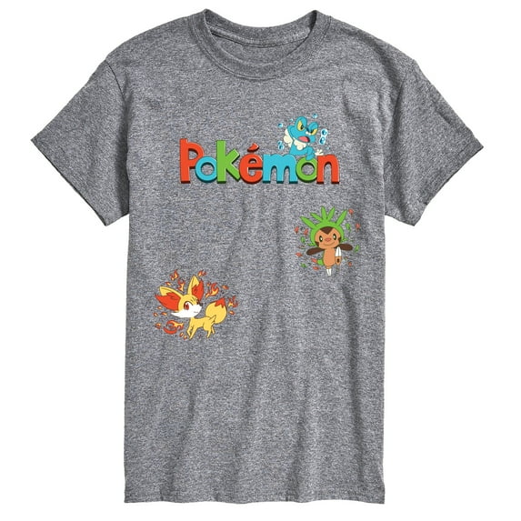 Pokémon - Chespin, Fennekin, Froakie - Men's Short Sleeve Graphic T-Shirt