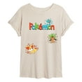 thumbnail image 1 of Pokémon - Chespin, Fennekin, Froakie  - Womens Oversized Graphic T-Shirt, 1 of 4