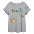 thumbnail image 1 of Pokémon - Chespin, Fennekin, Froakie  - Womens Oversized Graphic T-Shirt, 1 of 4