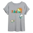 thumbnail image 1 of Pokémon - Cyndaquil, Oshawott, Rowlet  - Womens Oversized Graphic T-Shirt, 1 of 4