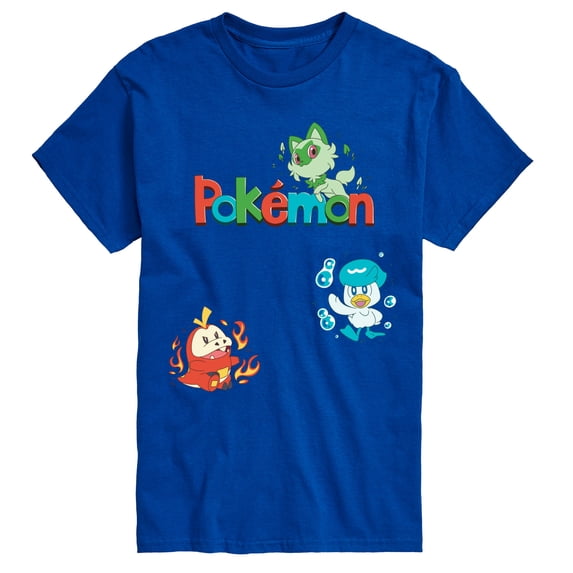 Pokémon - Sprigatito, Fuecoco, and Quaxly - Men's Short Sleeve Graphic T-Shirt