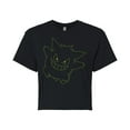 thumbnail image 1 of Pokémon - Gengar Big Face - Juniors Cropped Cotton Blend T-Shirt, 1 of 5