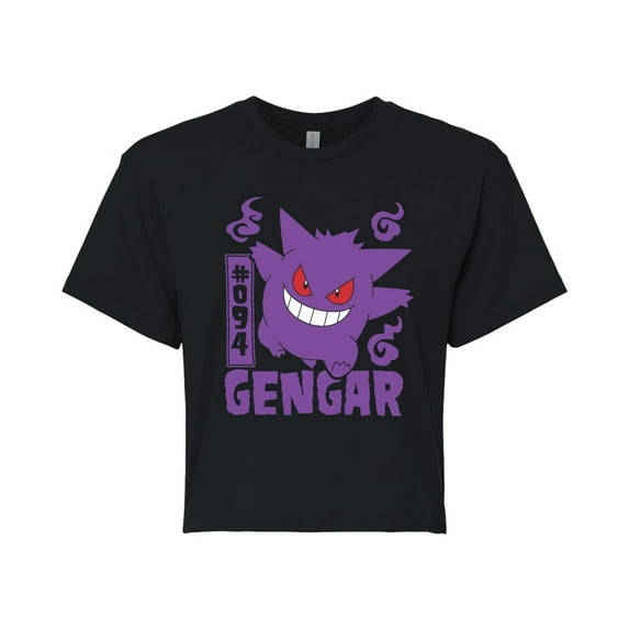 Pokémon - Gengar - Juniors Cropped Cotton Blend T-Shirt