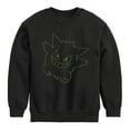 thumbnail image 1 of Pokémon - Gengar Neon - Youth Crewneck Fleece Sweatshirt, 1 of 5