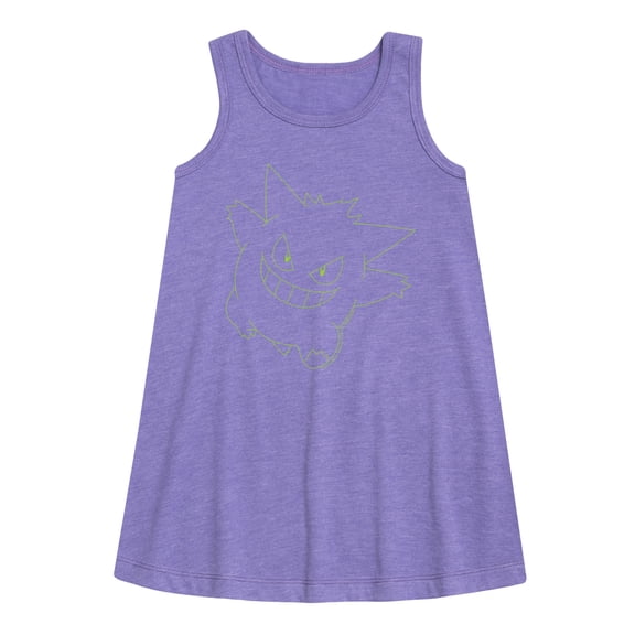 Pokémon - Gengar Neon - Youth Girls A-line Dress
