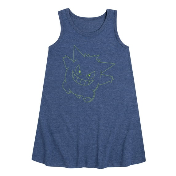 Pokémon - Gengar Neon - Youth Girls A-line Dress