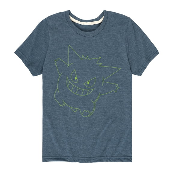 Pokémon - Gengar Neon - Youth Short Sleeve Graphic T- Shirt