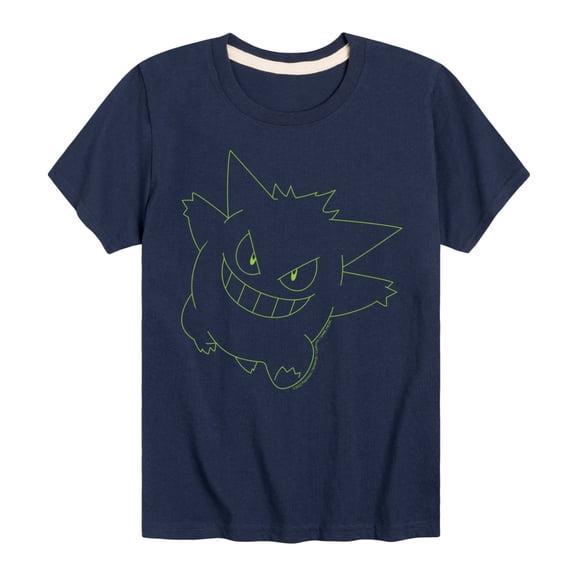 Pokémon - Gengar Neon - Youth Short Sleeve Graphic T- Shirt
