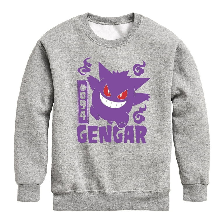 Pokemon Gengar Youth Crewneck Fleece Sweatshirt Walmart