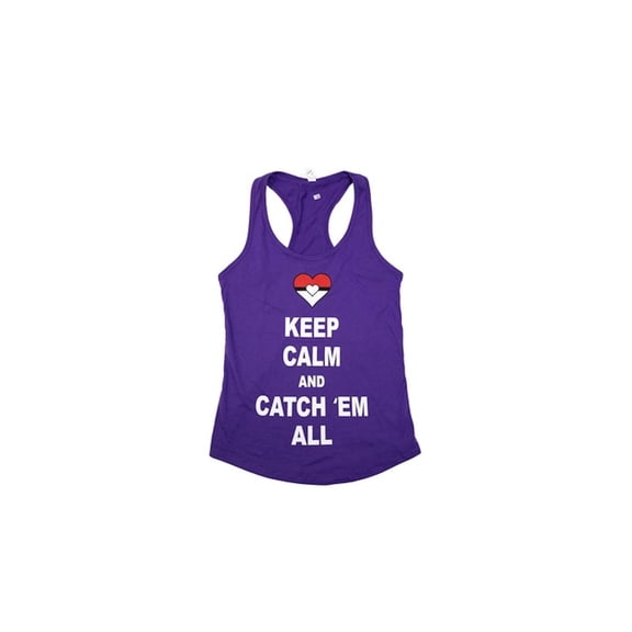Pokémon Go Pikachu Women Graphic Tank Keep Calm Purple S