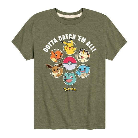 Pokémon - Gotta Catch Em All Design - Youth Short Sleeve Graphic T-Shirt