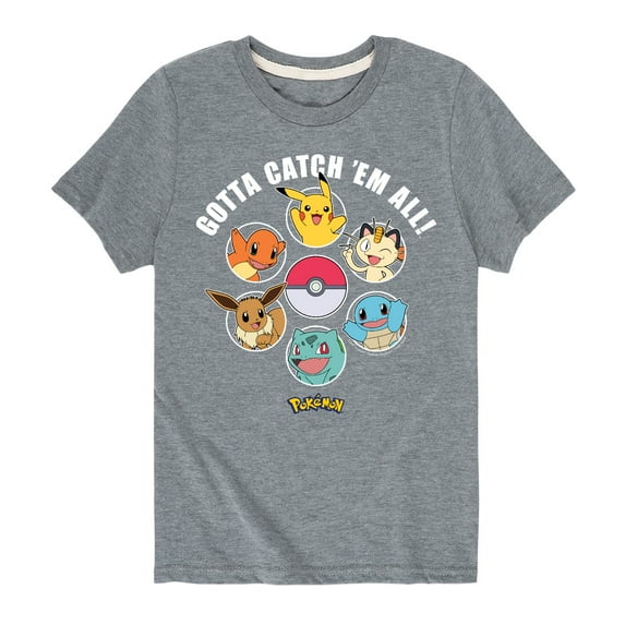 Pokémon - Gotta Catch Em All Design - Youth Short Sleeve Graphic T-Shirt