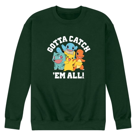 Pokémon - Gotta Catch Em All Group- Men's Long Sleeve Crew Fleece Sweatshirt