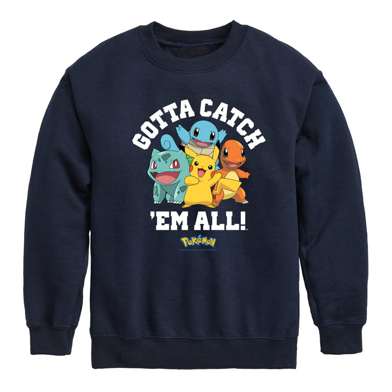 Pokémon - Gotta Catch Em All Starters - Youth Crewneck Fleece Sweatshirt