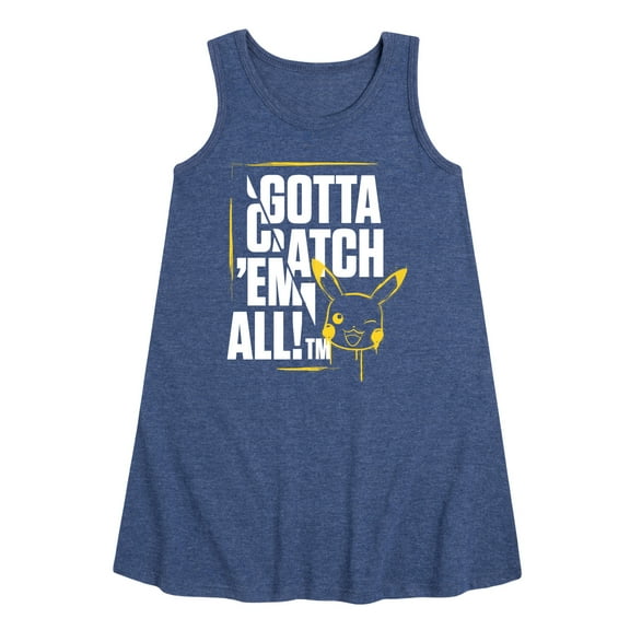 Pokémon - Gotta Catch Em All - Youth Girls A-line Dress