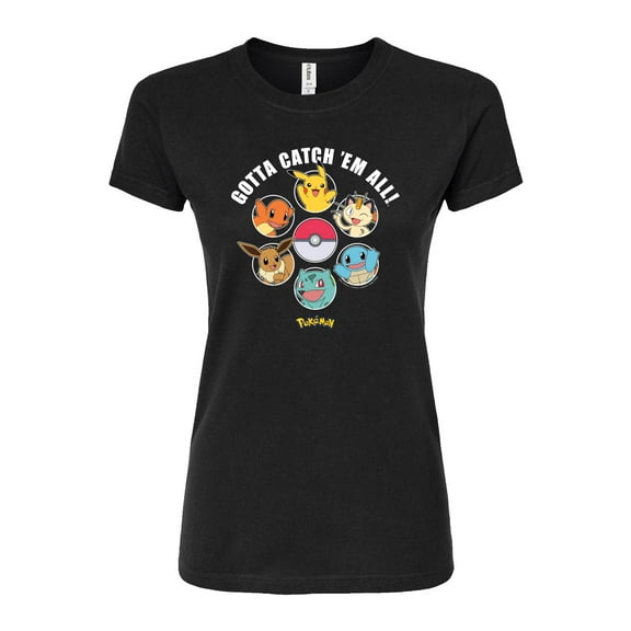 Pokémon - Gotta Catch em All - Juniors Fitted Graphic T-Shirt