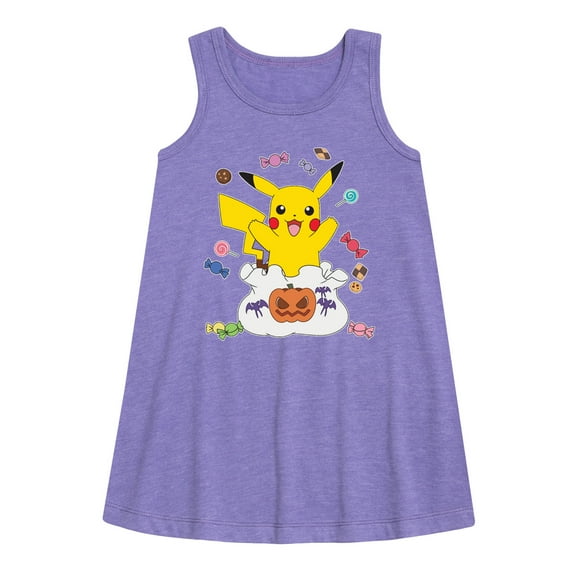 Pokémon - Gotta Eat Em All - Youth Girls A-line Dress