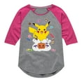 thumbnail image 1 of Pokémon - Gotta Eat Em All - Youth Girls Raglan Graphic T-Shirt, 1 of 5