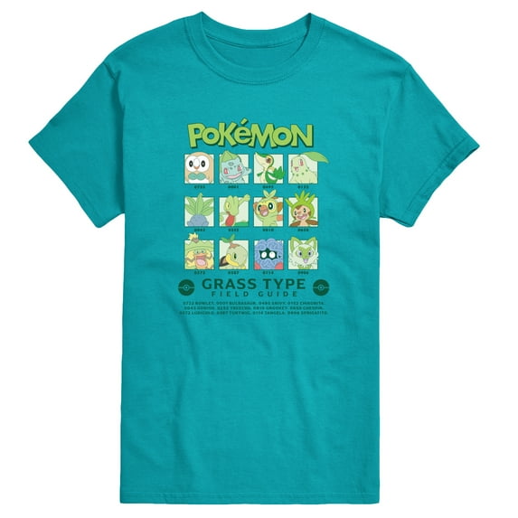 Pokémon - Grass Type Field Guide - Men's Short Sleeve Graphic T-Shirt