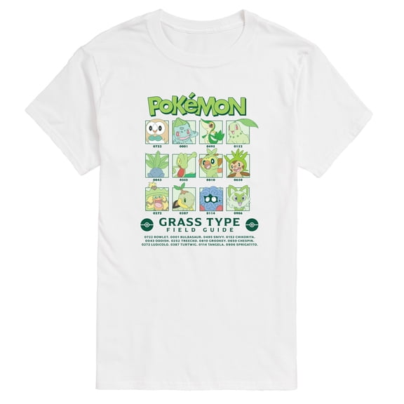 Pokémon - Grass Type Field Guide - Men's Short Sleeve Graphic T-Shirt