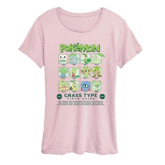 Pokémon - Grass Type Field Guide - Women's Short Sleeve Graphic T-Shirt