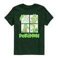 thumbnail image 1 of Pokémon - Green Grid - Youth Boys Short Sleeve Graphic T-Shirt, 1 of 3