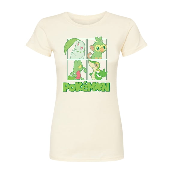 Pokémon - Green Pokemon - Juniors Fitted Graphic T-Shirt