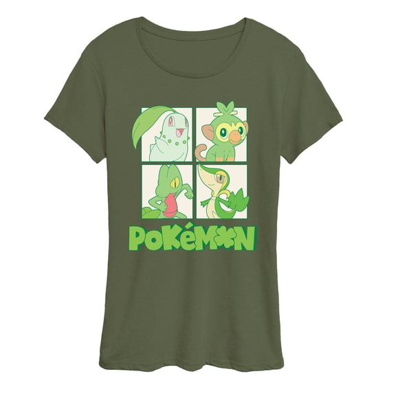 Pokémon - Green Pokemon - Women's Short Sleeve Graphic T-Shirt