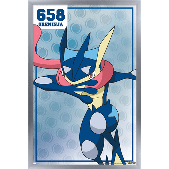 Pokémon - Greninja 658 Wall Poster, 14.725" x 22.375" Framed