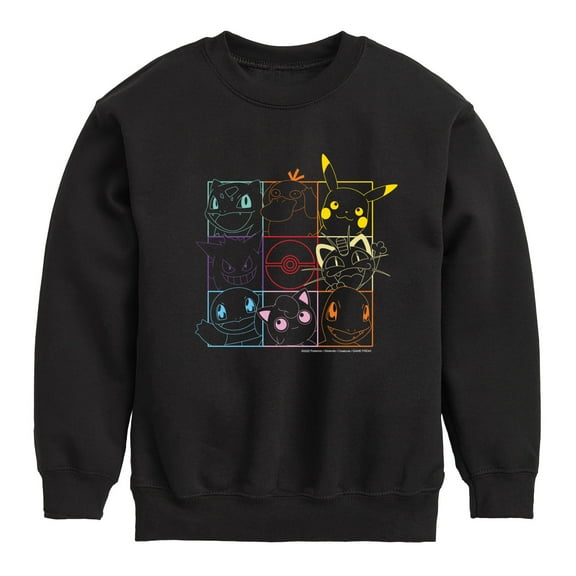 Pokémon - Grid - Youth Crewneck Fleece Sweatshirt