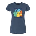 thumbnail image 1 of Pokémon - Group Checker Frame - Juniors Fitted Graphic T-Shirt, 1 of 5