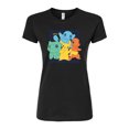 thumbnail image 1 of Pokémon - Group Checker Frame - Juniors Fitted Graphic T-Shirt, 1 of 5