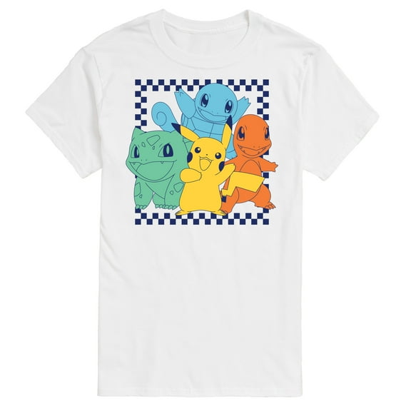 Pokémon - Group Checker Frame - Men's Short Sleeve Graphic T-Shirt