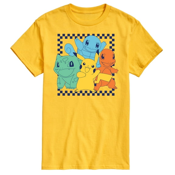 Pokémon - Group Checker Frame - Men's Short Sleeve Graphic T-Shirt