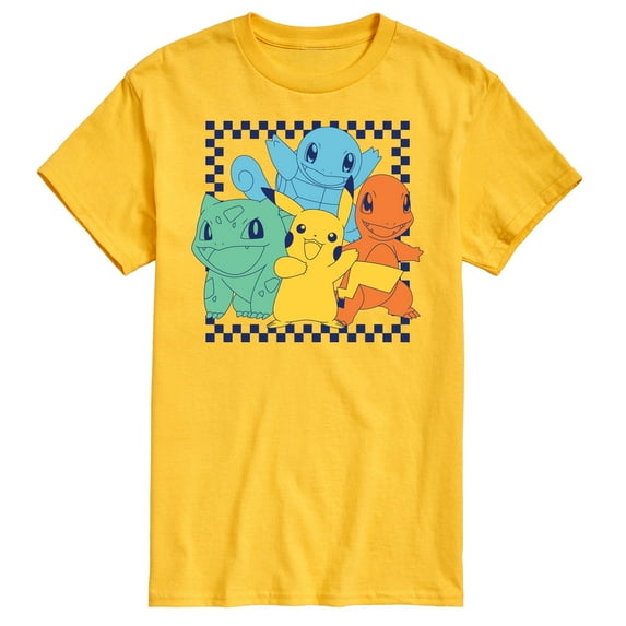 Pokémon - Group Checker Frame - Men's Short Sleeve Graphic T-Shirt