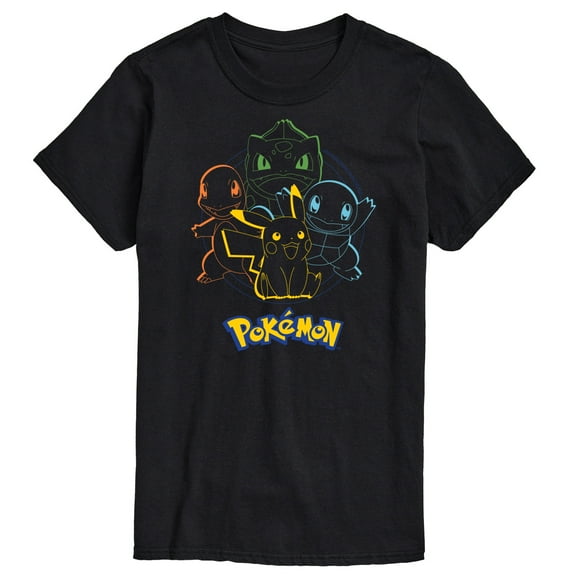Pokémon - Group Outline - Men's Short Sleeve Graphic T-Shirt