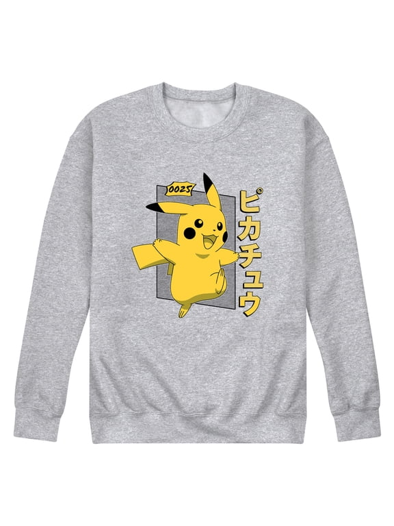 Pokémon - Halftone Pikachu Katakana Men's Graphic Fleece Sweatshirt