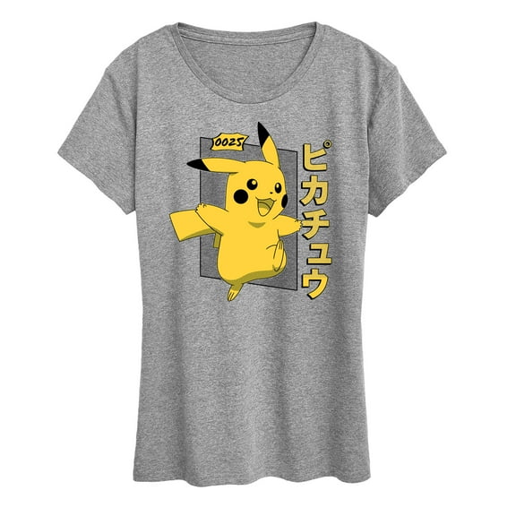 Pokémon - Halftone Pikachu Katakana - Women's Short Sleeve Graphic T-Shirt