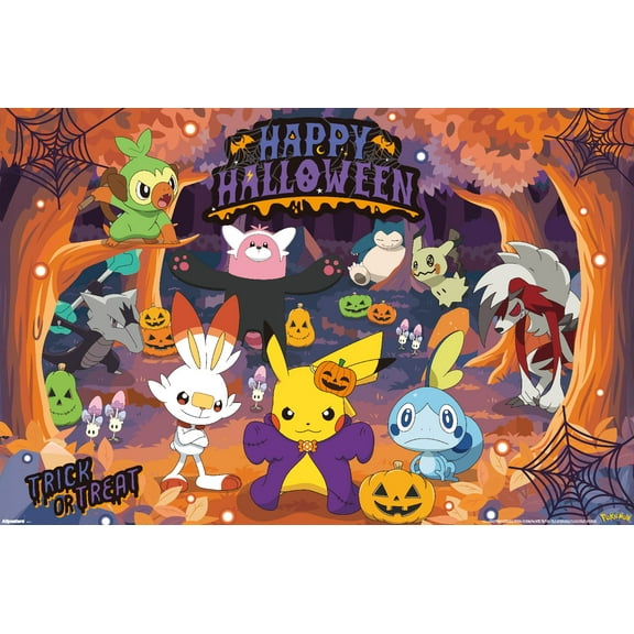 Pokémon: Halloween Forest - Group Wall Poster, 14.725" x 22.375"