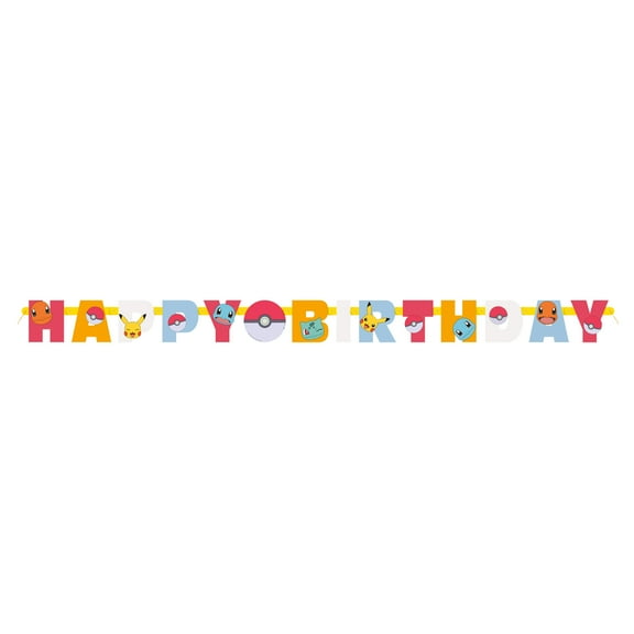 Pokémon “Happy Birthday” Jointed Banner, 1ct