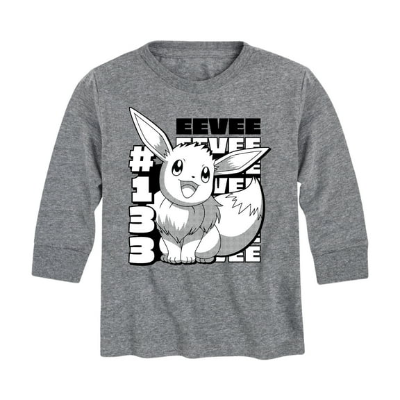 Pokémon - Happy Eevee Cute - Youth Long Sleeve Graphic T- Shirt