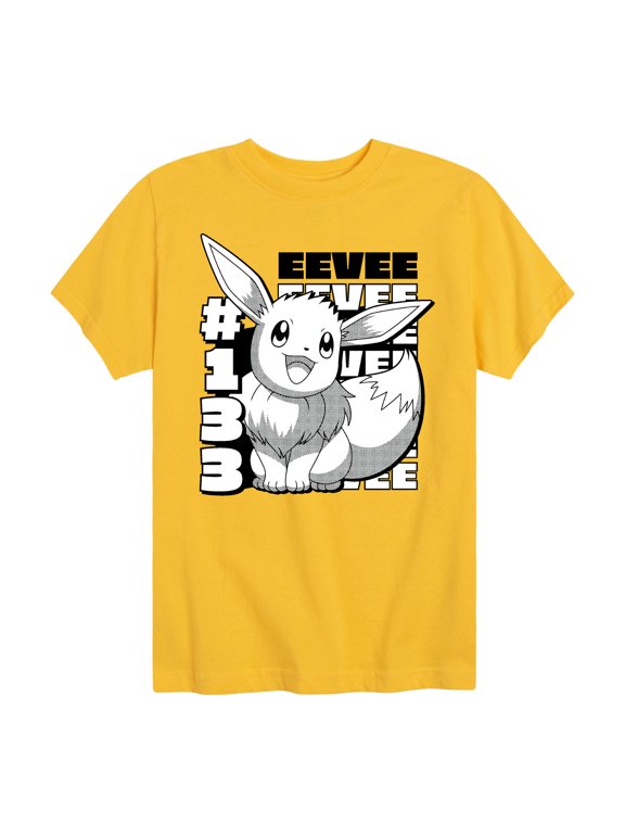 Pokémon - Happy Eevee Cute Boys' Short Sleeve Graphic T-Shirt