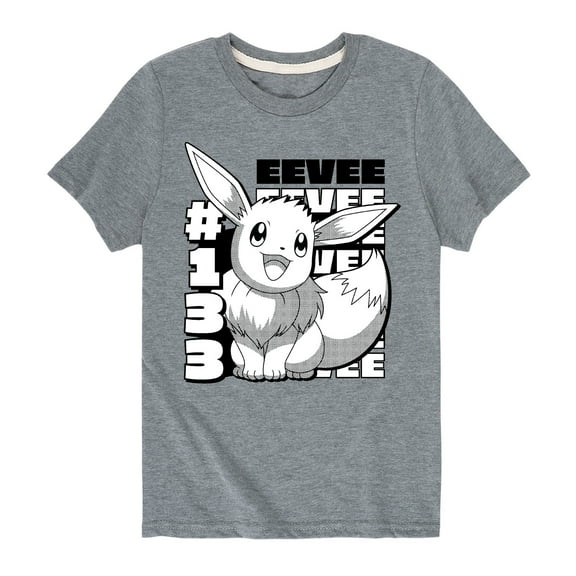 Pokémon - Happy Eevee Cute - Youth Short Sleeve Graphic T- Shirt
